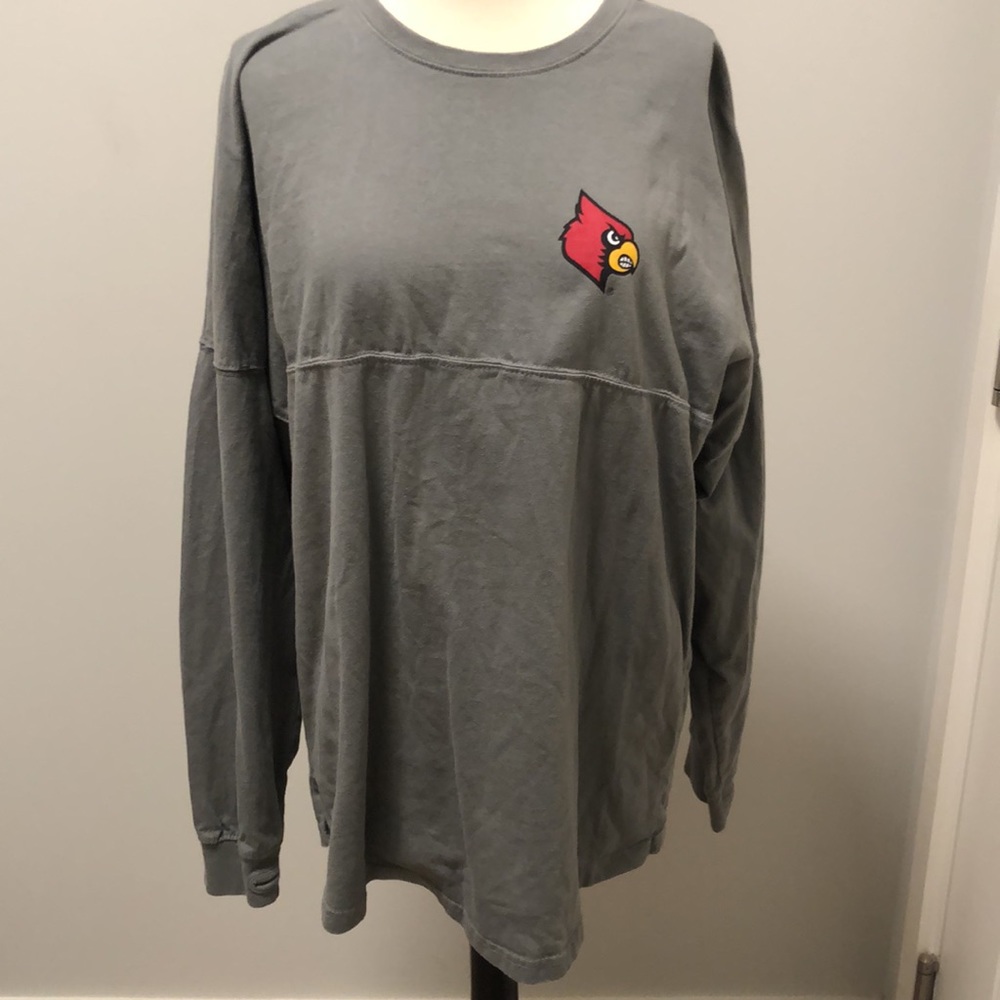 Three Square University Of Louisville Go Cards Puff Print Jersey Shirt Size M